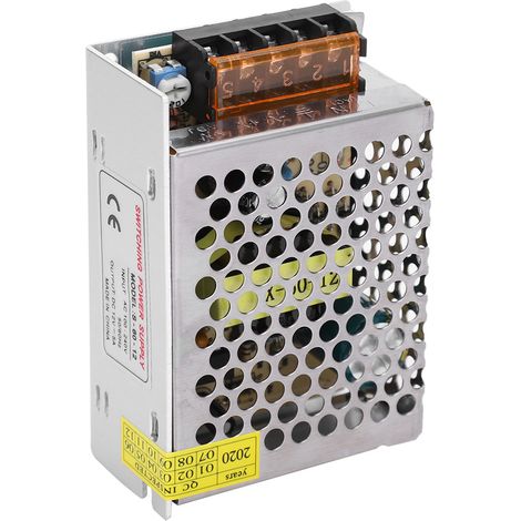 Adaptateur de commande d'alimentation à découpage DC12V pour bande lumineuse LED d'écran en alliage d'aluminium pour imprimante 3D (S6012(S) (12V 5A 60W) AC100-240V) (1/5)