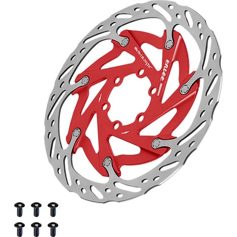 Disco freno flottante ENLEE 160mm 6 fori MTB Strada Gravel Rosso (1/3)