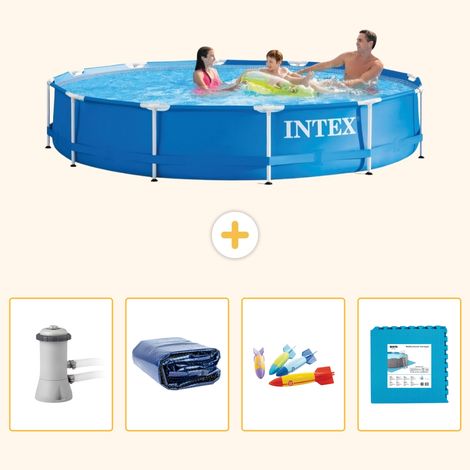 Intex Piscine Tubulaire Ronde - 366x76 cm - 5-pièces  S229 (1/5)