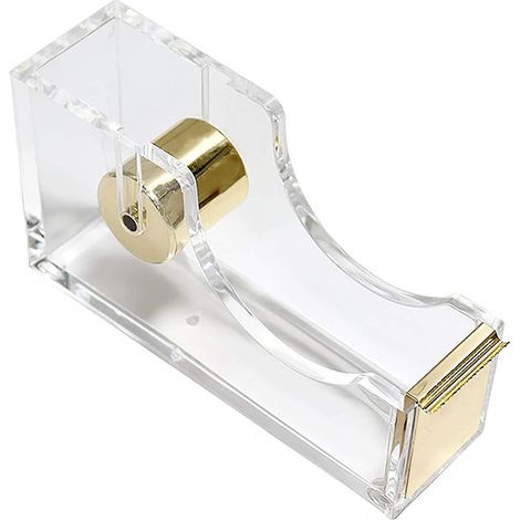 Acryl-Klebebandabroller, Klebebandschneider, Bürobedarf, rutschfest, benutzerfreundlich, goldfarben