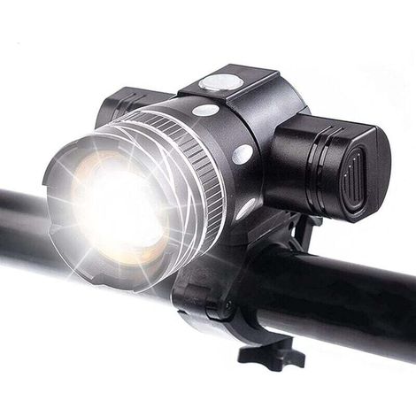 Phare de vélo de montagne en alliage d'aluminium mettant en valeur la conduite de nuit phare rechargeable USB (1/3)
