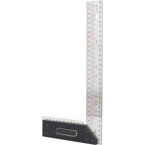 Règle de charpentier en acier inoxydable 300mm, équerre de menuisier précise pour mesure et traçage, outil de charpente (1/5)