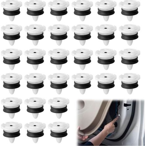 Clips de fixation pour portières de voiture, lot de 30, rivets universels en plastique, référence OEM 7703077476, grands clips, fixations, baguettes de finition pour Peugeot, Renault, Clio, Cit (1/5)