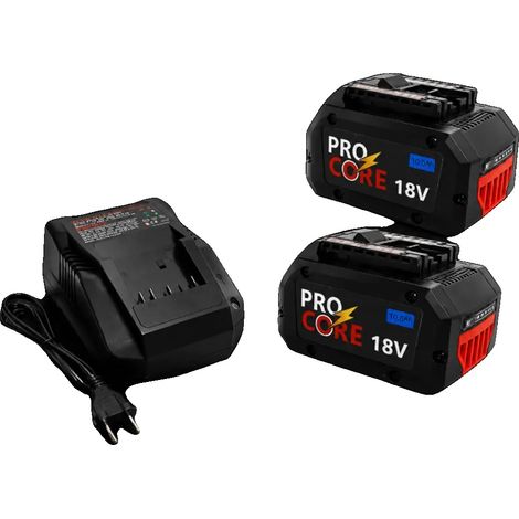 Batterie de remplacement, haute capacité, compatible avec les outils électriques 18V, 10.AhX2-ChargerX1 (1/2)