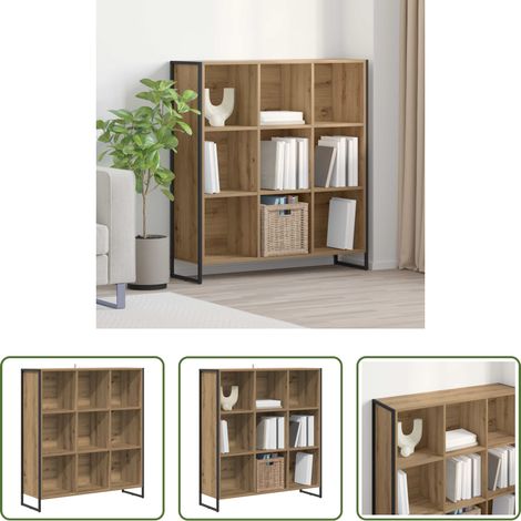 vidaXL Bücherregal Industrie - Bücherregal Kunsthandwerk Eiche 99,5 x 30 x 108,5 cm (1/5)
