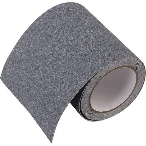 Nastro antiscivolo autoadesivo per gradini e rampe - Elevato attrito - Grigio - 15 cm x 3 metri (1/5)
