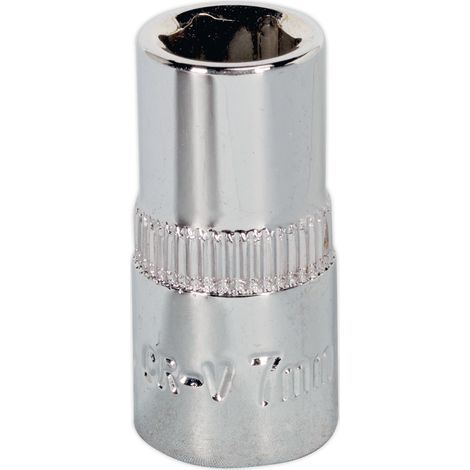 Sealey SP1407 Premier Fully Polished Socket 1/4"Sq Drive 7mm