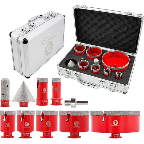 Lochsäge Diamant Set Fliesen Keramik Marmor Granit Adapter KIT4 (1/5)