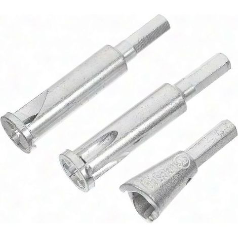Kabelabisolierer für Bohrmaschine – Set mit 3 Steckern und DIY-Abisolierer, 8,9 x 1,9 x 1,9 cm, silber, Handwerkzeug (1/3)