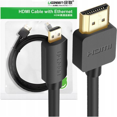 HDMI-zu-Micro-HDMI-Adapterkabel 2,0 V 4K 60 Hz 30AWG 1,5 m schwarz