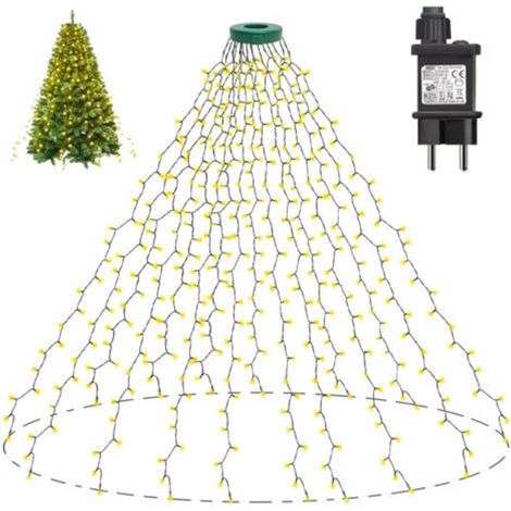 Christmas Tree String Lights 2m x 16, 400 LED (1-2.4m), 8 Modes, Christmas Decoration for Home, Garden, Patio (Warm White) (1/5)