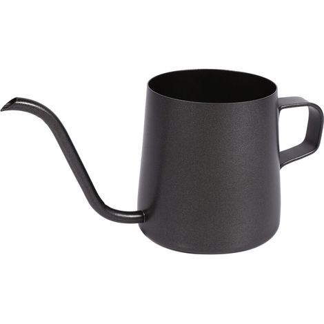 Bouilloire à café Noire en Acier Inoxydable, Long Bec à Col de Cygne Pour une Préparation de café élégante (250ml) (1/5)