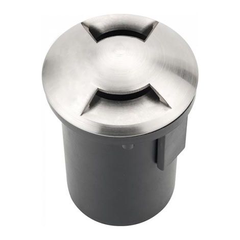 V-TAC Portalampada da Interramento Calpestabile Rotondo MR16 con 2 Fasci di Luce Colore Nero IP65 (1/5)