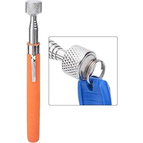 Lntyq Outil de ramassage magnétique télescopique Aimant télescopique portable Outil de ramassage de stylo magnétique pour vis écrous broches,16.11.6cm (1/4)