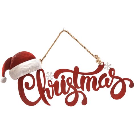 Scritta decorativa "Christmas" in metallo decorazione natalizia -Piccola
