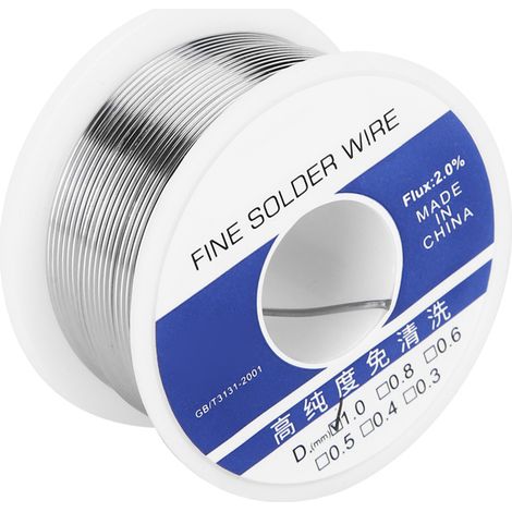 Fil à souder étain-plomb 1,0 mm âme résine 2x100g - Soudure électronique précise et rapide pour réparations (1/5)