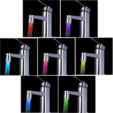 Grifo de chorro de agua iluminado con LED Anself con 7 colores cambiantes. (1/2)