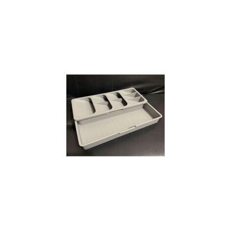 pezzo (beige) Organizzatore di posate, portaposate, cassetto a 9 scomparti - Crezuo