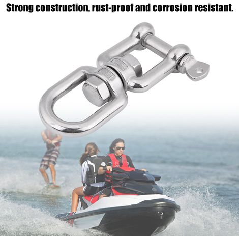 Anneau rotatif de style européen avec manille pivotante à goupille détachable en acier inoxydable 304 (10 mm) (1/5)