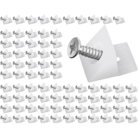 80 cuñas de plástico para cajones, conectores estabilizadores traseros, conectores inferiores para cajones (con tornillos) (1/5)