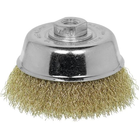 Lessmann Topfbürste Stahldraht, vermessingt 0,30 mm, Bürsten-⌀ 100 mm (1/2)