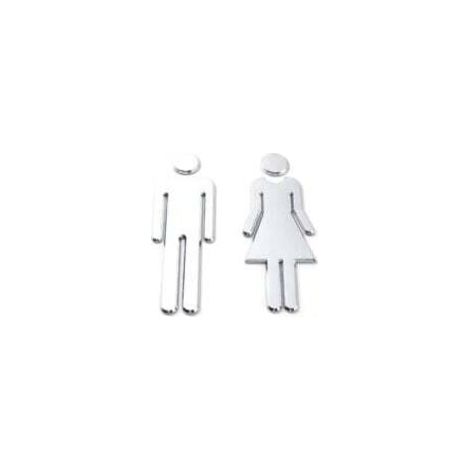 Letrero de baño de 2 piezas SHINING HOUSE, letreros de puerta para hombres y mujeres, letreros de inodoro para hombres y mujeres, adecuados para baños en hoteles, escuelas, negocios y restaurantes. (A (1/5)