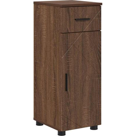 Gabinete de Baño con cajón Roble Marrón 30 x 35 x 80 cm vidaXL