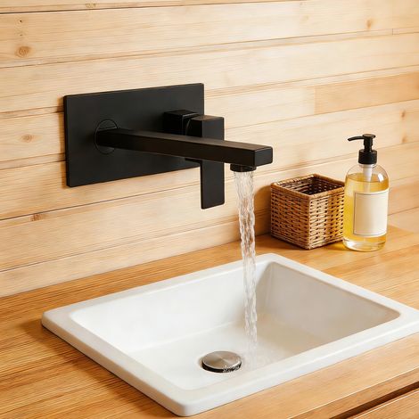G1/2 Wandarmaturen, Wasserhahn Unterputz mit Wandarmatur 2-Loch-Mischbatterie (1/5)