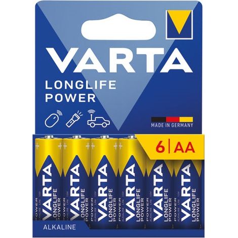 Longlife Power AA Alkaline Batterie - LR06 (Pappblister 6 Stück) ø14,5 x 50,5 mm