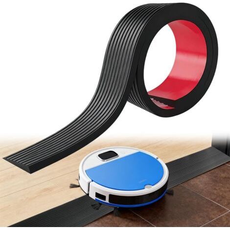 Rampe de seuil de porte - 900 x 80 x (10 à 30) mm - Rampe de seuil de porte en caoutchouc - Pour fauteuil roulant - Charge maximale : 800 kg (1 cm de hauteur)