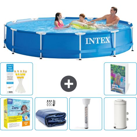 Frame Pool Rund - 366x76 cm - 7-teilig S10