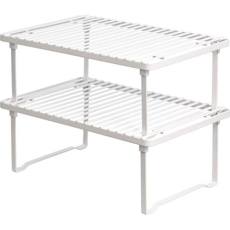 Stapelbare Küchenregale aus Metall, Weiß (1/5)