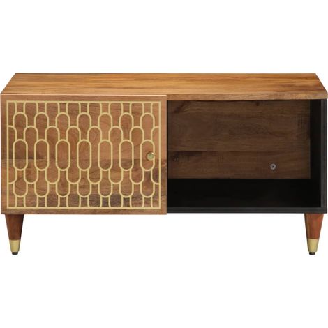 Table basse Table de salon Table de café 80x50x40 cm bois de manguier massif (1/5)