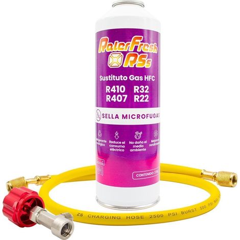 Gas Refrigerante Ralerfresh RSs para aire acondicionado tipo split sustituto del R410,R32,R407 y R22 con manguera y adaptador (1/5)