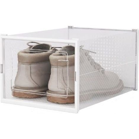 Cleafe - Box Contenitore Per Scarpe Calzature Scatola Portascarpe 35x25x19.2cm Trasparente 87647 - (1/5)