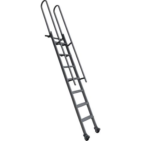 Scala acciaio - Gradini metallo - Altezza suolo a suolo 2.50m - SSPFXL-263-N-RH
