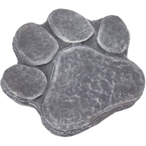 Pierre Commémorative d'impression de Patte, Belle Pierre Tombale Apaisante pour Chiens, Chien de Lettrage de Bricolage Résistant aux Intempéries Durable pour Le Jardin (Gris Roche) (1/5)