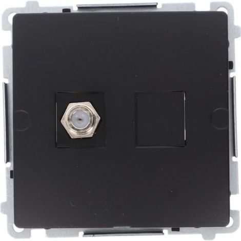 Simon Basic F-Typ Antennenbuchse, einzeln (Modul), schwarz, BMAF1.01/49