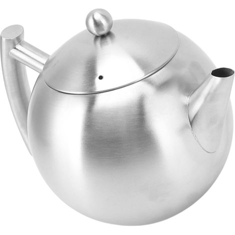Théière portable avec filtre, bouilloire sphérique en acier inoxydable pour infusion à domicile, 1,5 L (1/5)