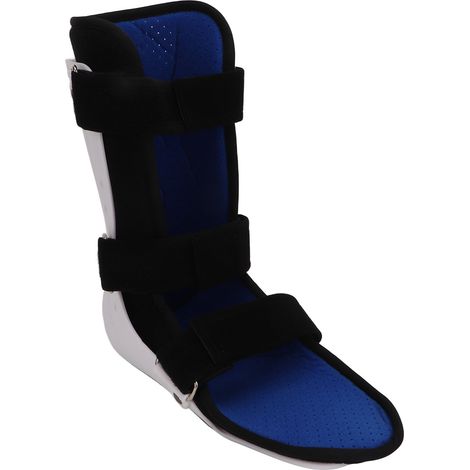 Botte de marche courte en tissu PVC laminé, respirante, réglable, attelle cheville fracture entorse pied droit. (1/5)