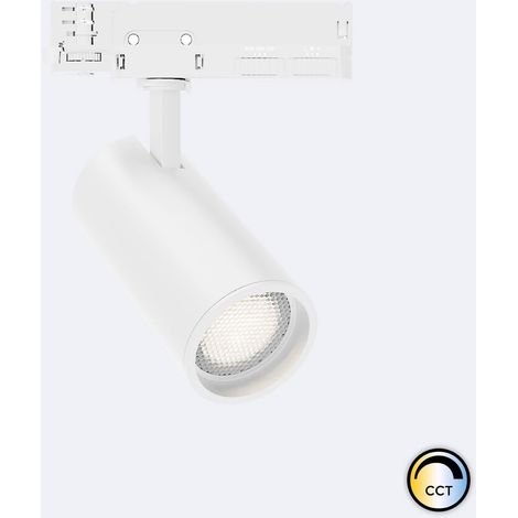 Foco Carril LED Trifásico 20W Fasano Antideslumbramiento CCT Seleccionable Regulable Blanco (2700K - 3200K - 4000K) Seleccionable