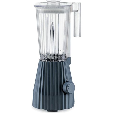 Alessi Plissé MDL09 G - Frullatore di Design con Caraffa Graduata, in Resina Termoplastica, Spina Europea 700W, 1,5l, Grigio (1/4)