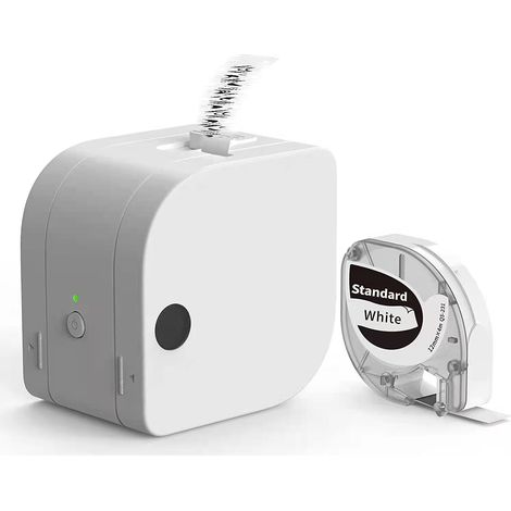 1 Étiqueteuse, connexion Bluetooth, ruban 11,9 mm, impression thermique, organisation maison bureau (1/5)