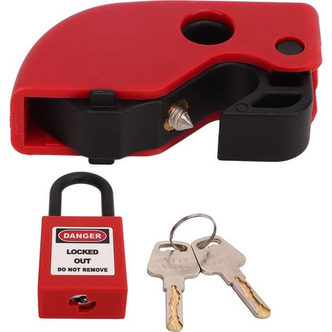 Kit de Verrouillage de Disjoncteur Universel, Dispositif de Sécurité avec Pince et Verrouillage Multipolaire pour Installation Électrique