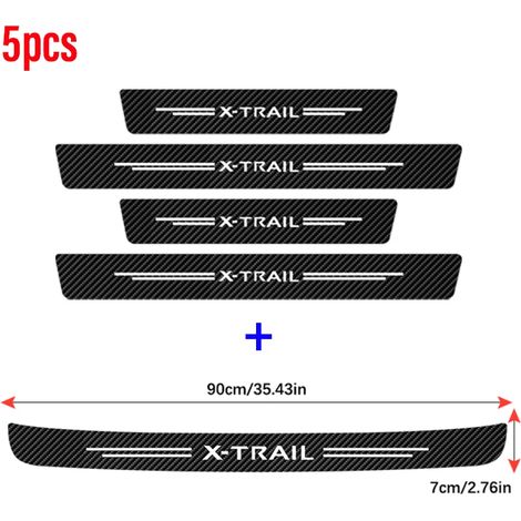 (5 pièces pour X-Trail) 5 protections de seuil de porte et de coffre en fibre de carbone pour Nissan X-Trail T30,T31 et T32 (1/3)