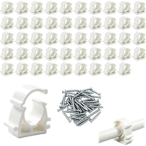 Collier Multicouche 16mm PVC blanc modèle Serrage clips tuyau (1/5)