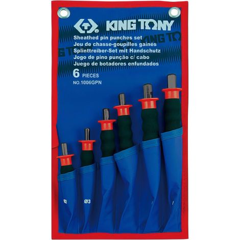 Trousse de 6 chasse-goupilles gainés 2 - 3 - 4 - 5 - 6 - 8 mm