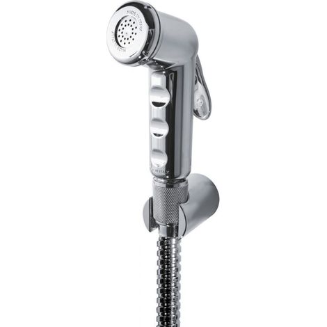 Schläfer 811210  Doccetta per Bidet Universale, Doccino Bidet e Shut off in Abs e Doccetta Igienica per Idroscopino con Flessibile 120 cm e staffa a parete. Cromo