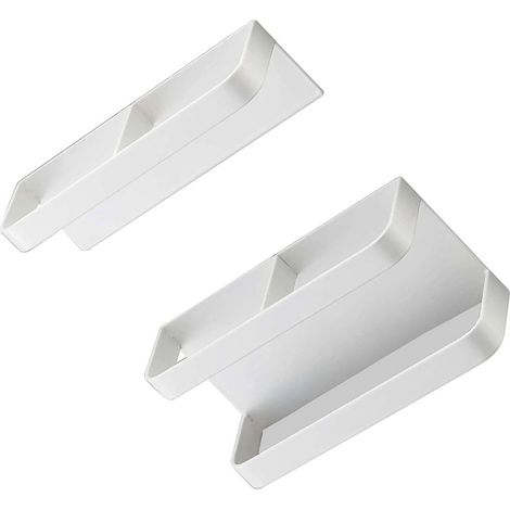 Étagère magnétique de style japonais, support de rangement mural sans perçage, porte-parapluies, blanc élégant pour la maison. (1/5)