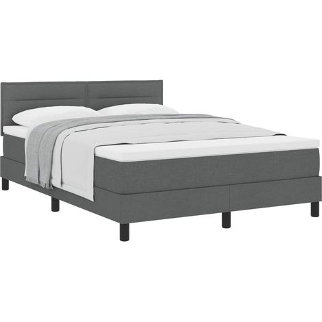 Maison Exclusive - Boxspringbett mit Kopfteil Dunkelgrau 160 x 20